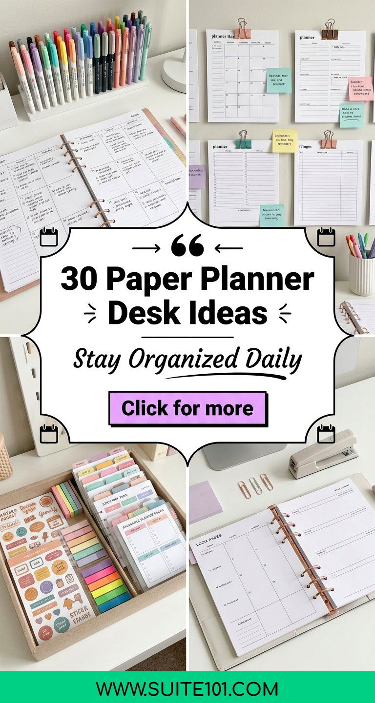 30 Paper Planner Desk Ideas to Stay Organized and Inspired - 30 Paper Planner Desk Ideas to Stay Organized and Inspired