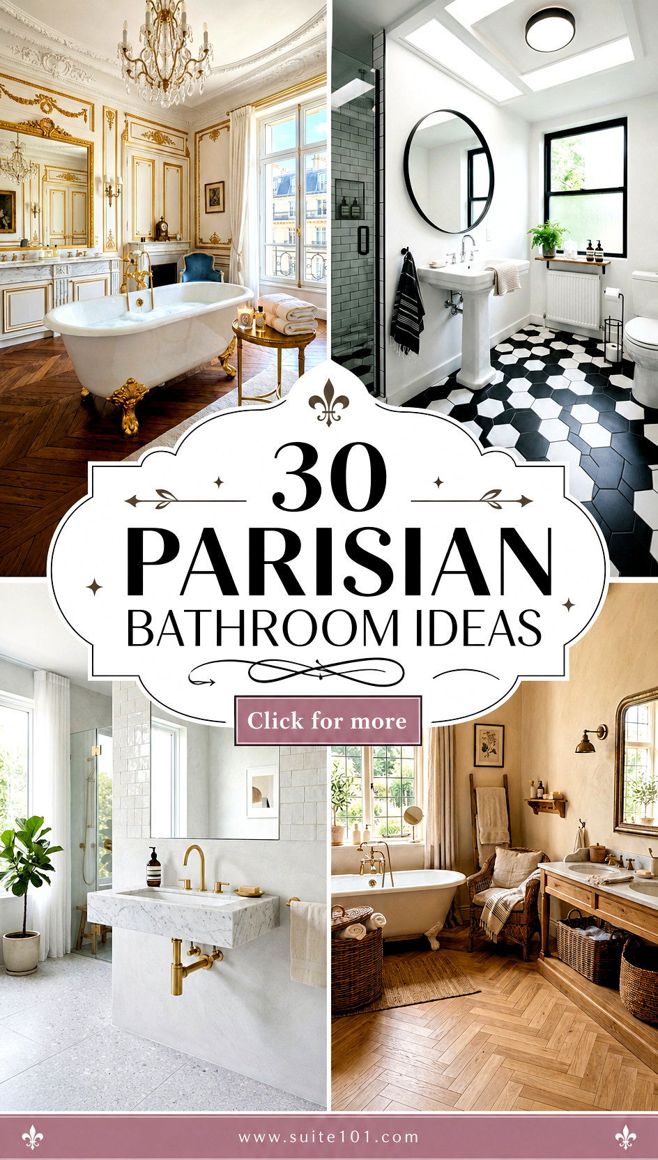 30 Parisian Bathroom Ideas for Chic Spa-Like Relaxation - 30 Parisian Bathroom Ideas for Chic, Spa-Like Relaxation