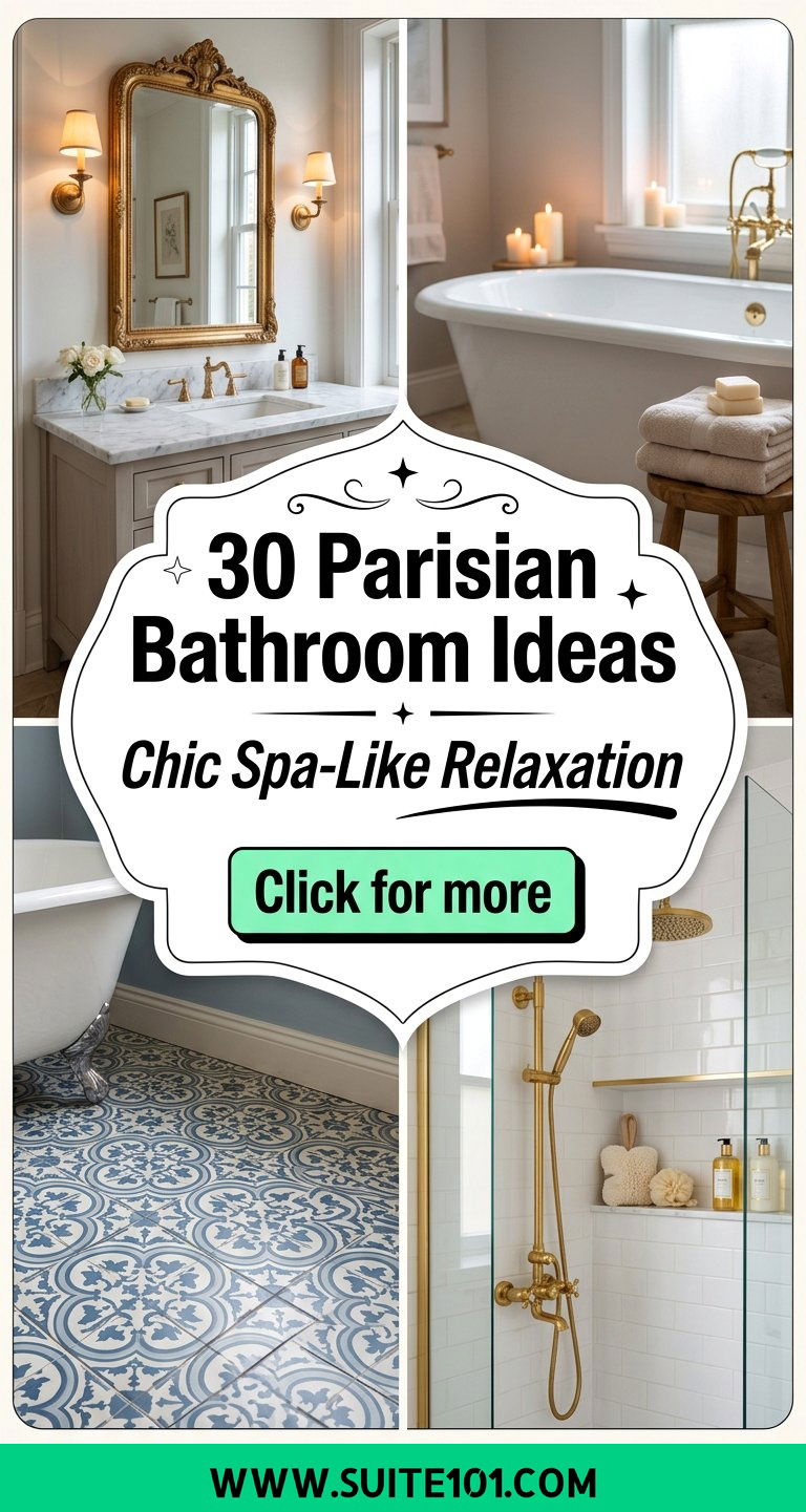 30 Parisian Bathroom Ideas for Chic Spa-Like Relaxation - 30 Parisian Bathroom Ideas for Chic, Spa-Like Relaxation