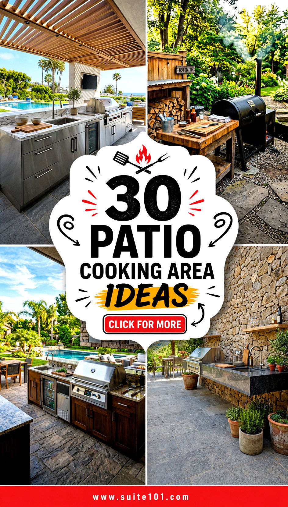 30 Patio Cooking Area Ideas for Hosting Tastier Weekend Meals - 30 Patio Cooking Area Ideas for Hosting Tastier Weekend Meals