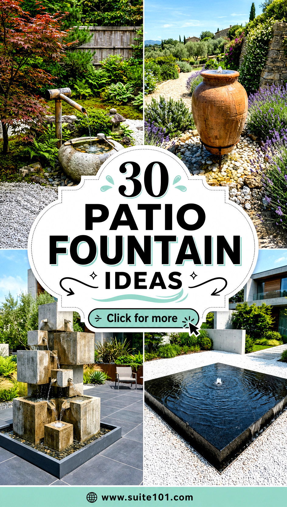 30 Patio Fountain Ideas for Relaxing Sounds and Style All Day - 30 Patio Fountain Ideas for Relaxing Sounds and Style All Day