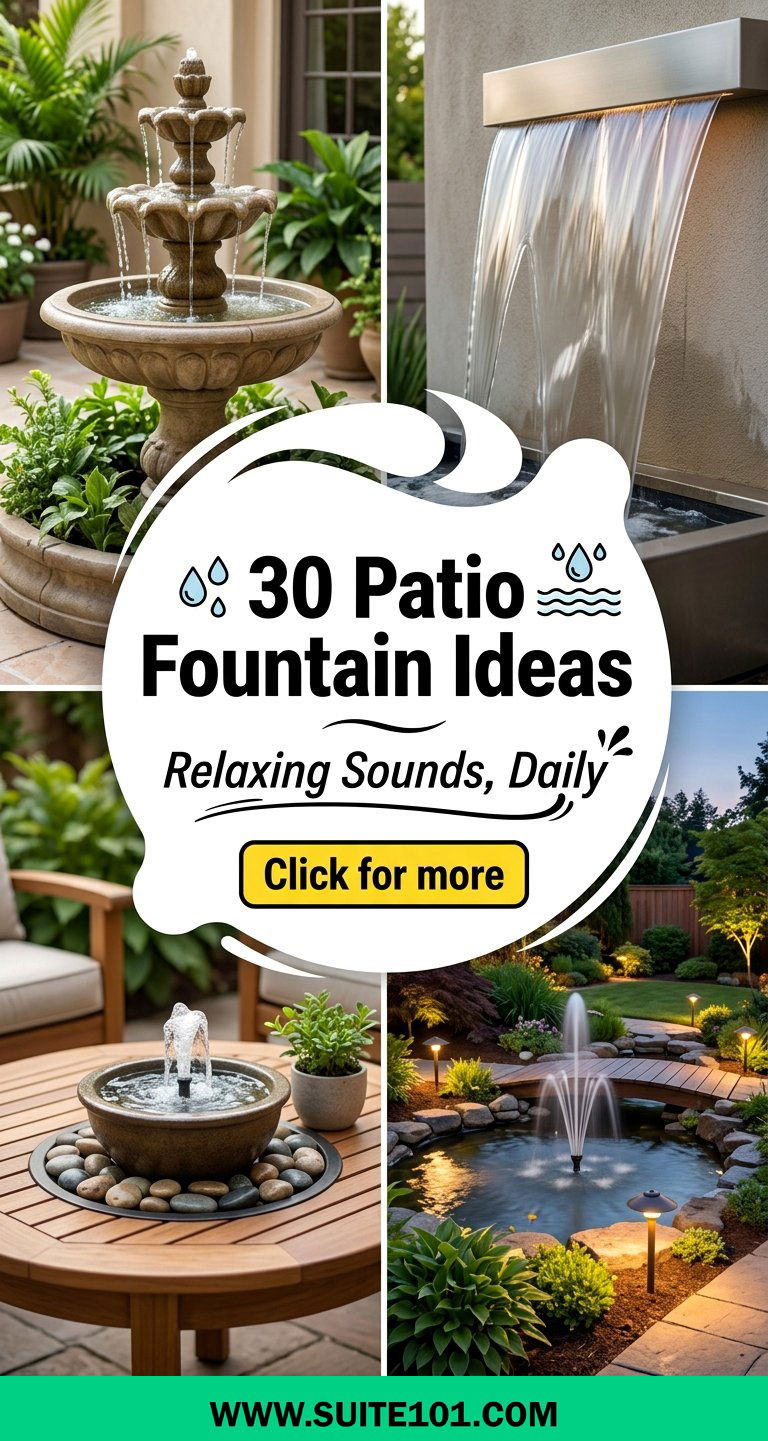 30 Patio Fountain Ideas for Relaxing Sounds and Style All Day - 30 Patio Fountain Ideas for Relaxing Sounds and Style All Day