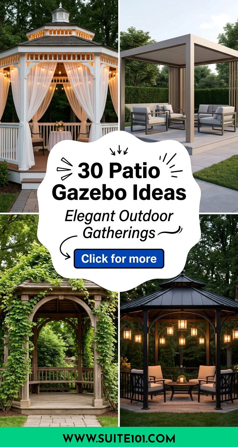 30 Patio Gazebo Ideas for Elegant Outdoor Gatherings Anytime - 30 Patio Gazebo Ideas for Elegant Outdoor Gatherings Anytime