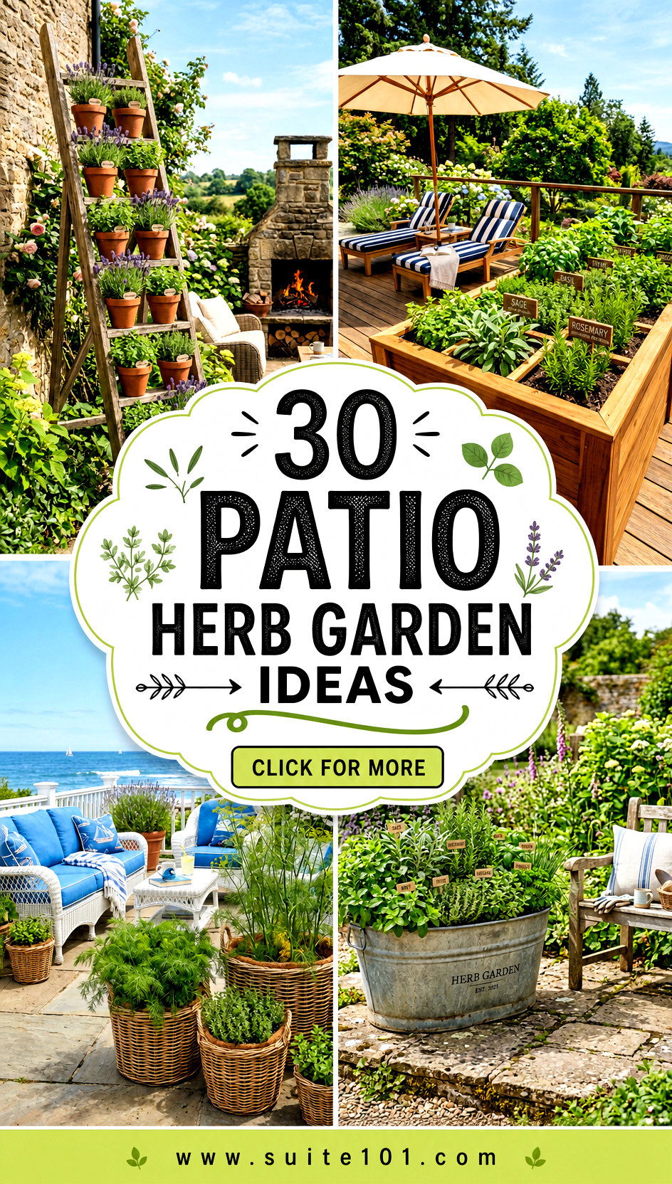30 Patio Herb Garden Ideas to Grow Fresh Flavor at Home - 30 Patio Herb Garden Ideas to Grow Fresh Flavor at Home