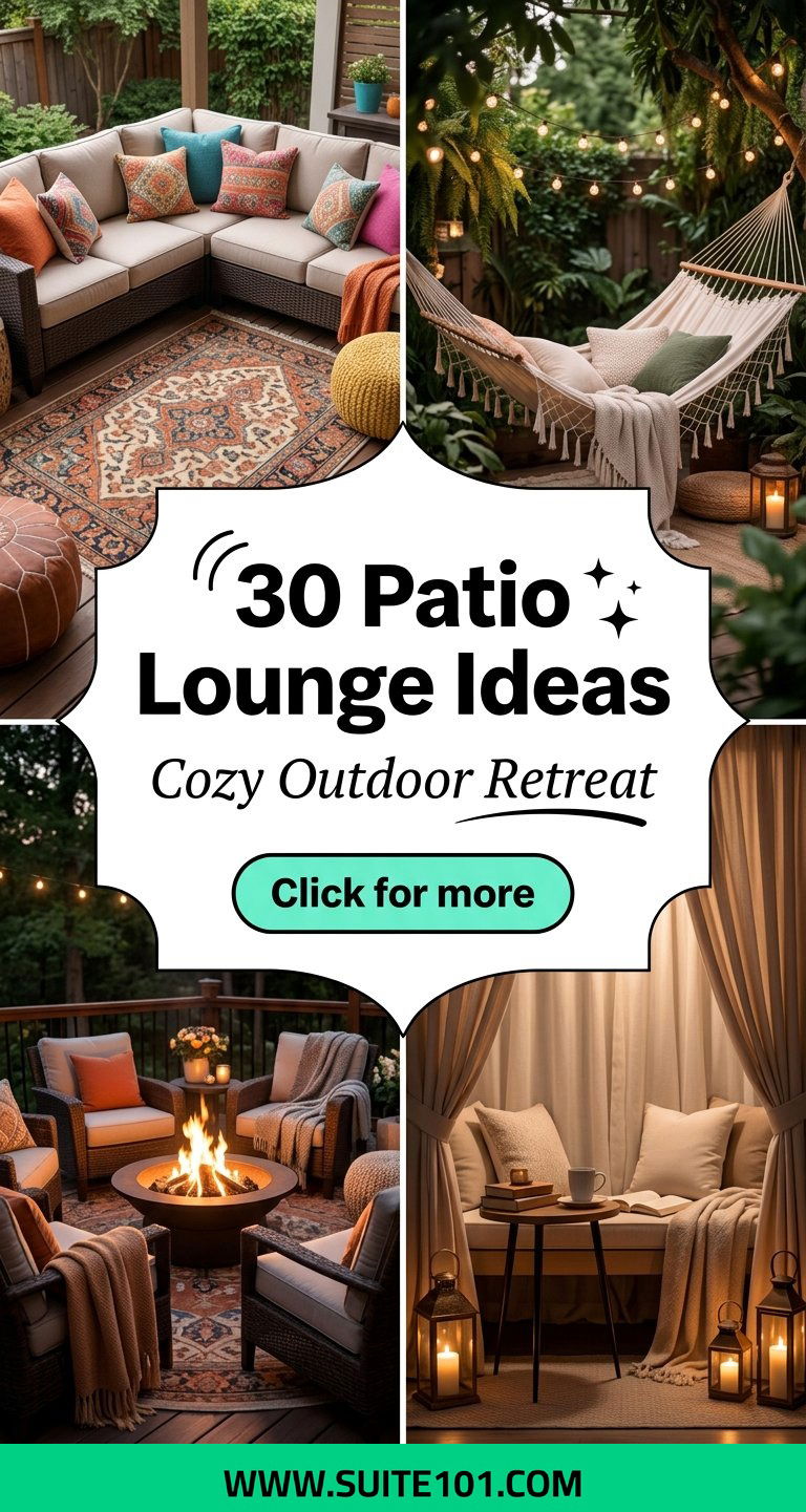 30 Patio Lounge Ideas to Create a Cozy Outdoor Retreat Today - 30 Patio Lounge Ideas to Create a Cozy Outdoor Retreat Today