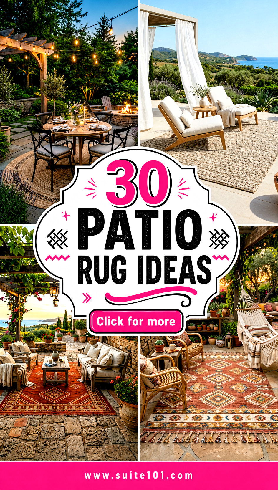 30 Patio Rug Ideas to Add Color and Comfort Underfoot Now - 30 Patio Rug Ideas to Add Color and Comfort Underfoot Now