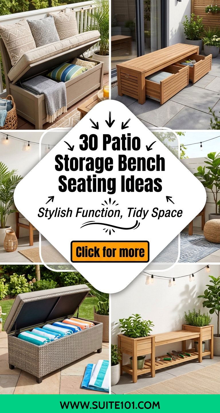 30 Patio Storage Bench Seating Ideas for Stylish Function - 30 Patio Storage Bench Seating Ideas for Stylish Function