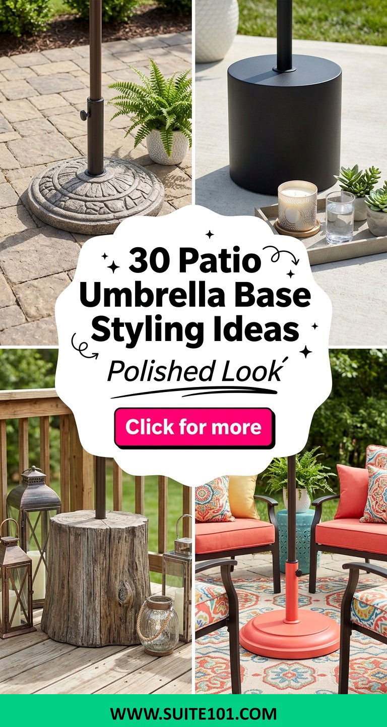 30 Patio Umbrella Base Styling Ideas for a Polished Look - 30 Patio Umbrella Base Styling Ideas for a Polished Look
