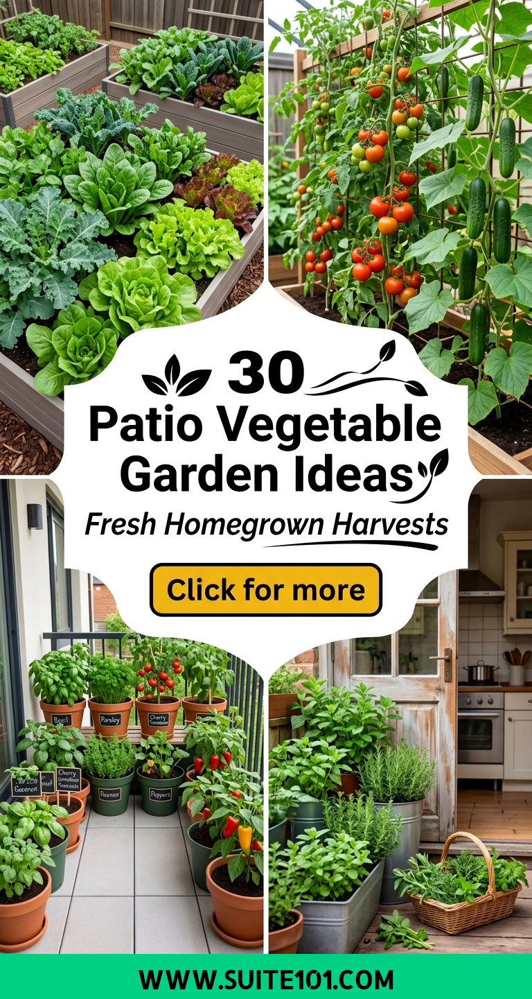 30 Patio Vegetable Garden Ideas for Fresh Homegrown Harvests - 30 Patio Vegetable Garden Ideas for Fresh Homegrown Harvests