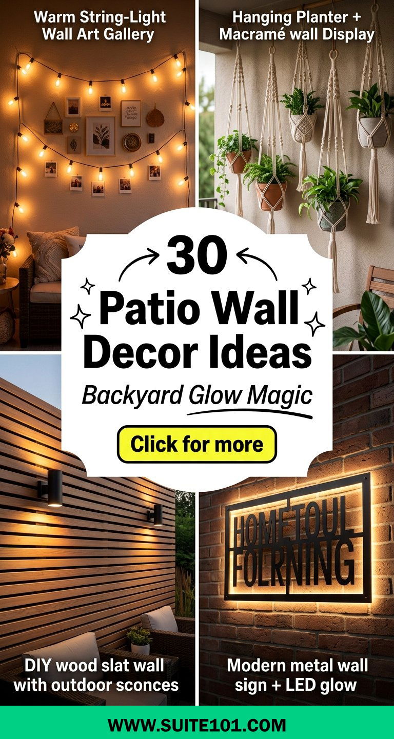 30 Patio Wall Decor Ideas for an Insta-Worthy Backyard Glow - 30 Patio Wall Decor Ideas for an Insta-Worthy Backyard Glow