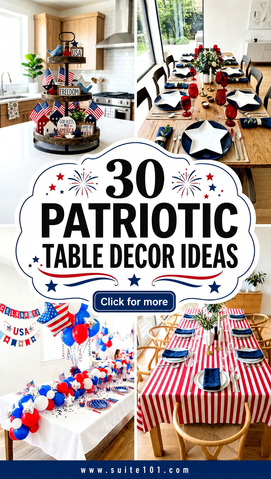 30 Patriotic Table Decor Ideas for Festive Holiday Gatherings - 30 Patriotic Table Decor Ideas for Festive Holiday Gatherings