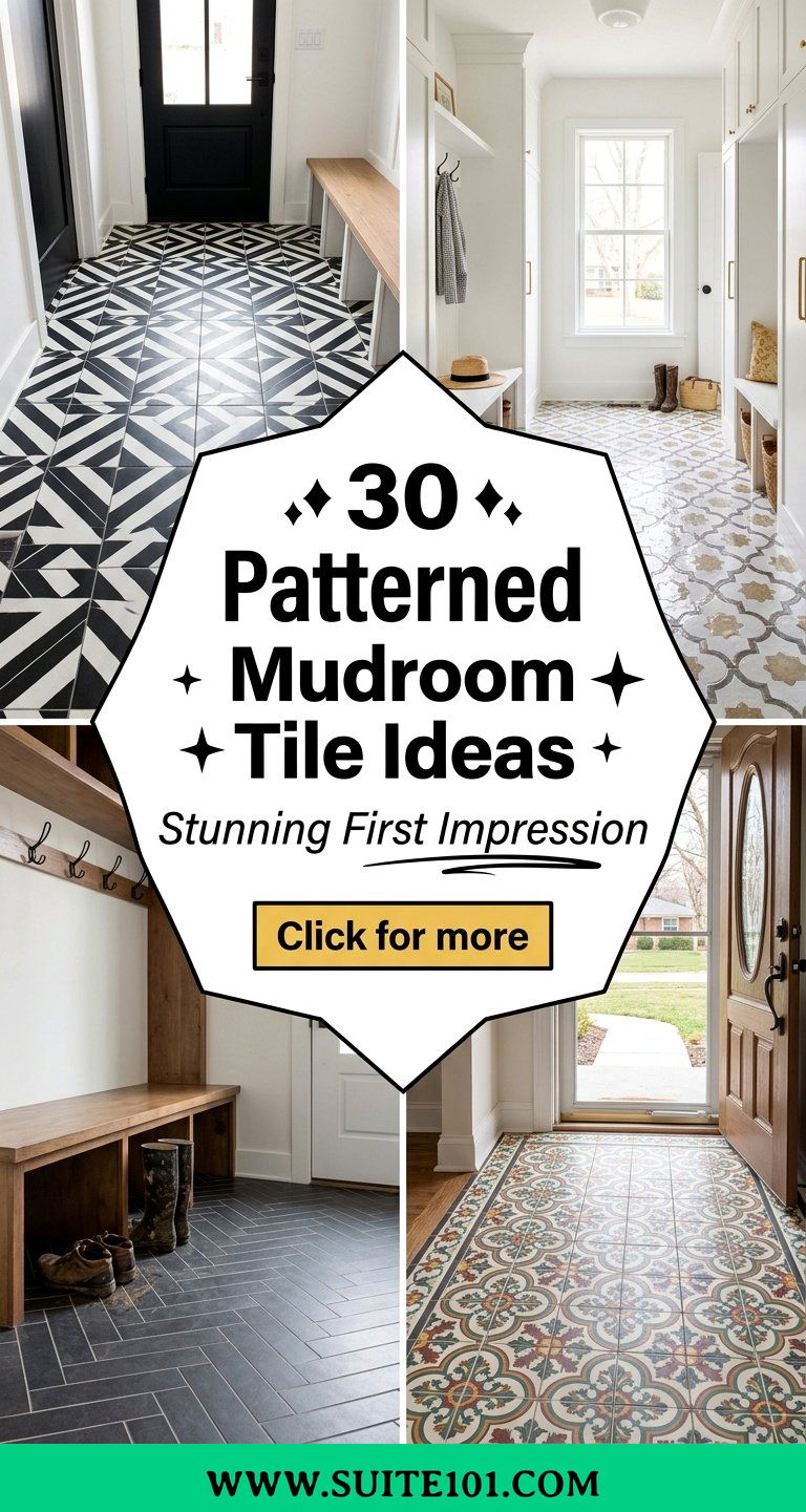 30 Patterned Mudroom Tile Ideas for a Stunning First Impression - 30 Patterned Mudroom Tile Ideas for a Stunning First Impression