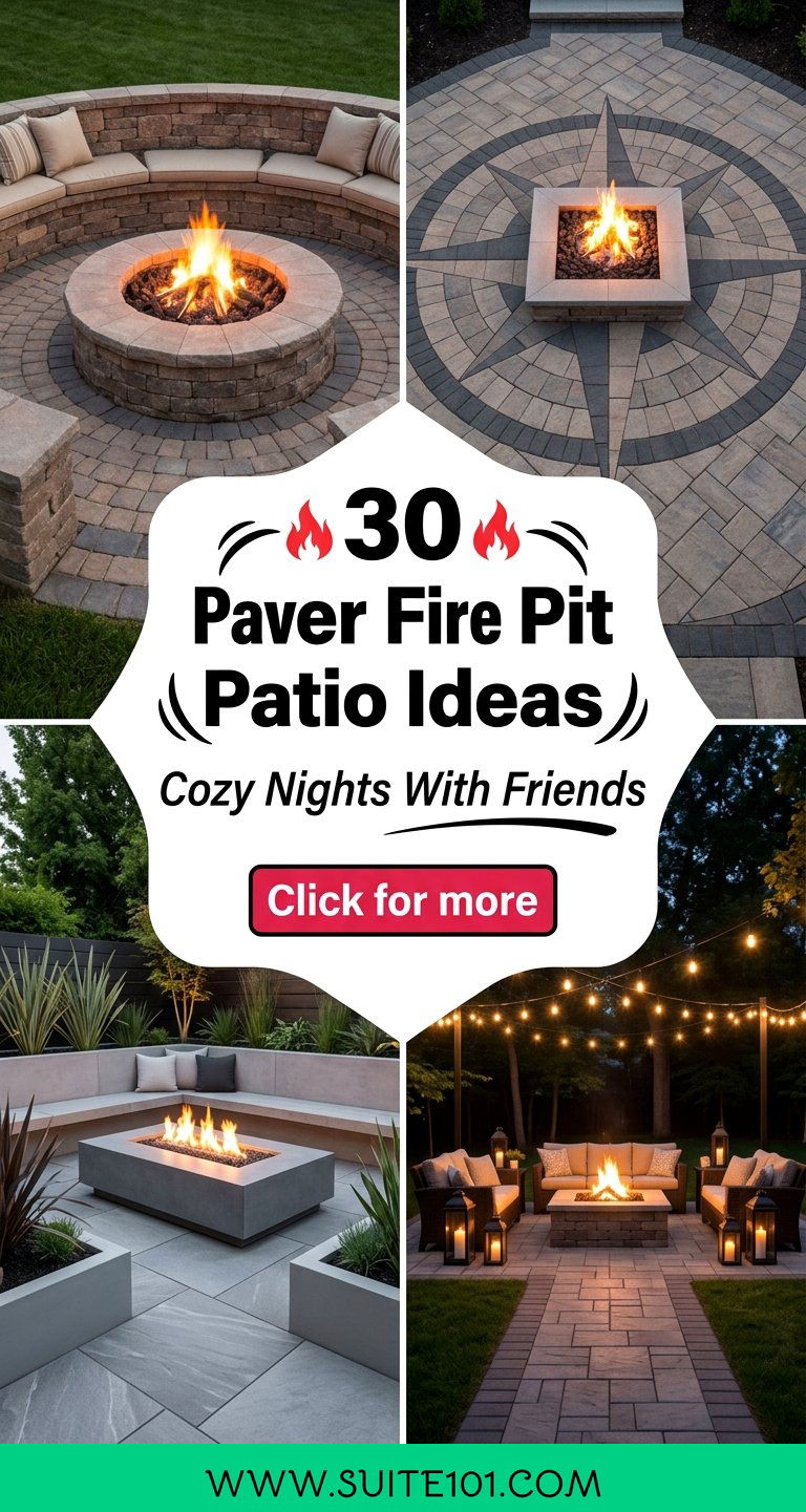 30 Paver Fire Pit Patio Ideas for Cozy Nights with Friends - 30 Paver Fire Pit Patio Ideas for Cozy Nights with Friends