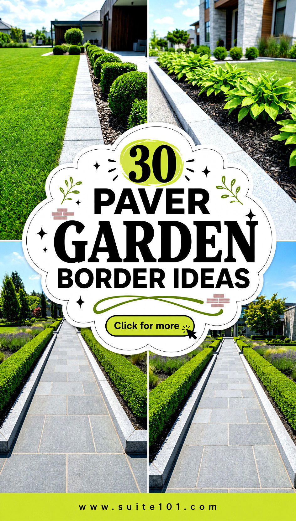 30 Paver Garden Border Ideas to Define Walkways Beautifully - 30 Paver Garden Border Ideas to Define Walkways Beautifully