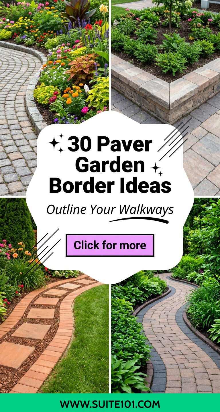 30 Paver Garden Border Ideas to Define Walkways Beautifully - 30 Paver Garden Border Ideas to Define Walkways Beautifully