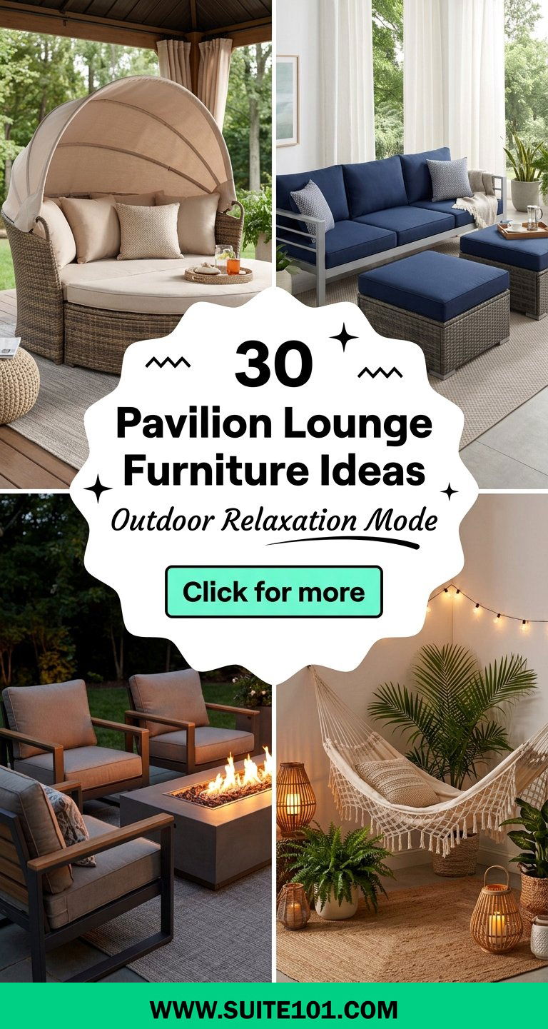 30 Pavilion Lounge Furniture Ideas for Outdoor Relaxation - 30 Pavilion Lounge Furniture Ideas for Outdoor Relaxation