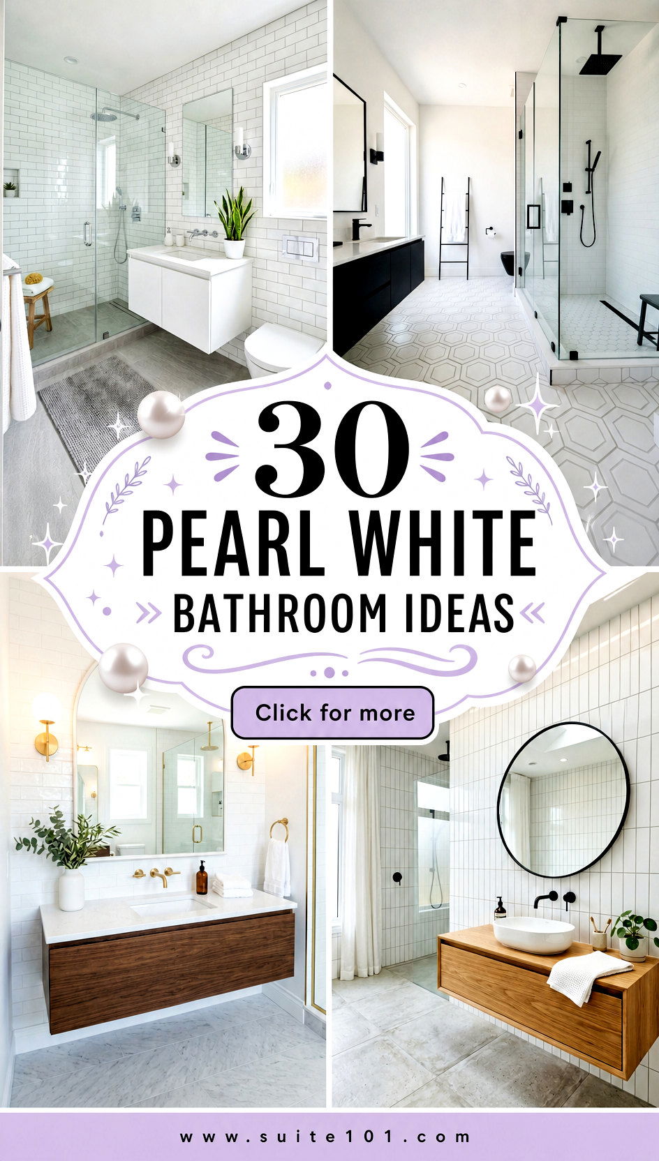 30 Pearl White Bathroom Ideas for a Clean Luxurious Spa Feel - 30 Pearl White Bathroom Ideas for a Clean, Luxurious Spa Feel