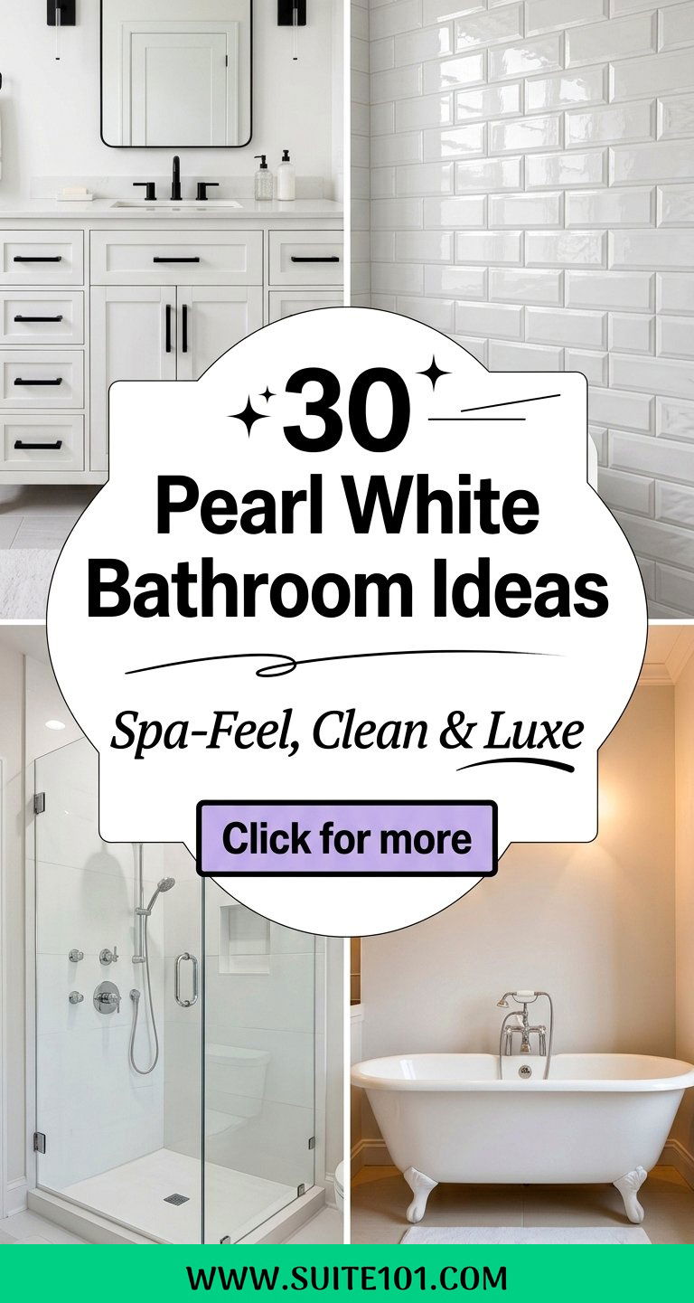 30 Pearl White Bathroom Ideas for a Clean Luxurious Spa Feel - 30 Pearl White Bathroom Ideas for a Clean, Luxurious Spa Feel