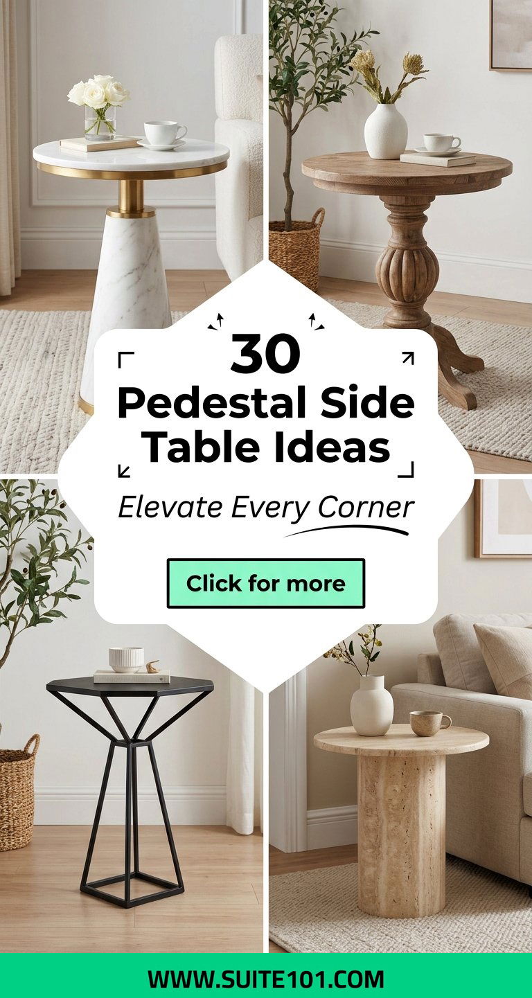 30 Pedestal Side Table Ideas to Elevate Every Corner Instantly - 30 Pedestal Side Table Ideas to Elevate Every Corner Instantly