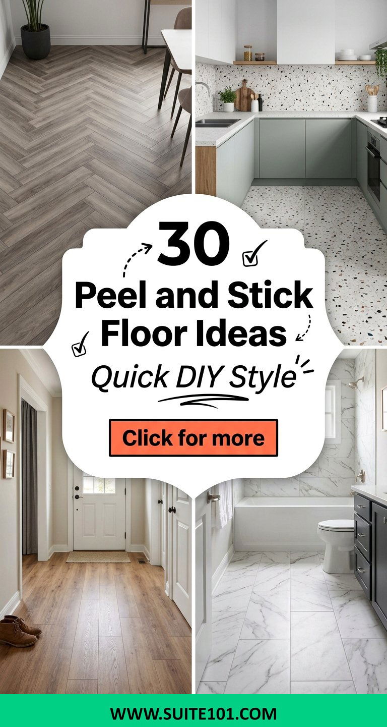 30 Peel and Stick Floor Ideas for Quick DIY Style on Any Budget - 30 Peel and Stick Floor Ideas for Quick, DIY Style on Any Budget