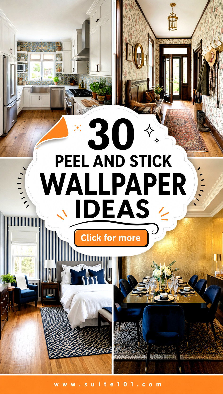 30 Peel and Stick Wallpaper Ideas for Easy Stunning Upgrades - 30 Peel and Stick Wallpaper Ideas for Easy, Stunning Upgrades