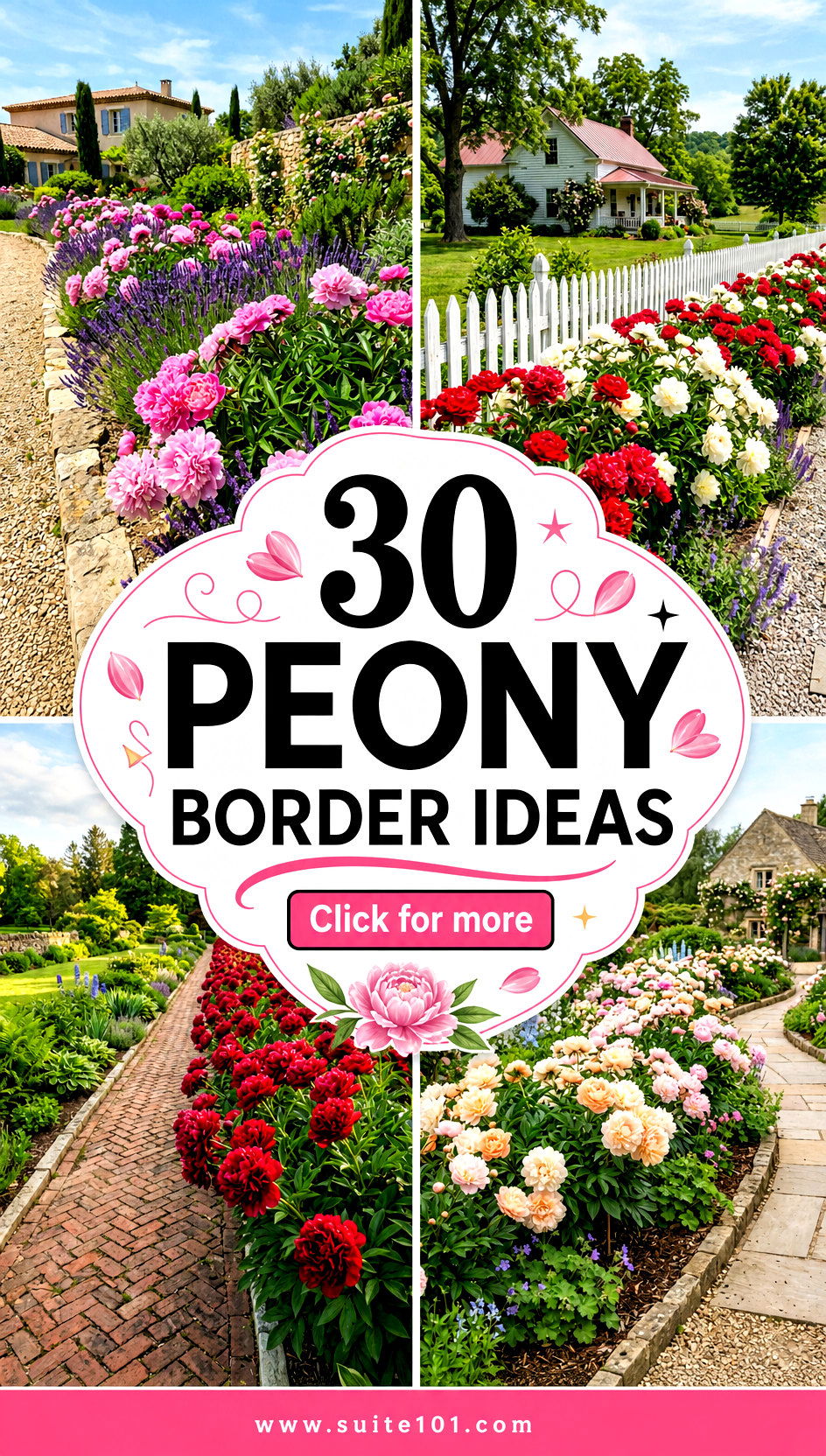 30 Peony Border Ideas for a Dreamy Garden Edge That Blooms - 30 Peony Border Ideas for a Dreamy Garden Edge That Blooms