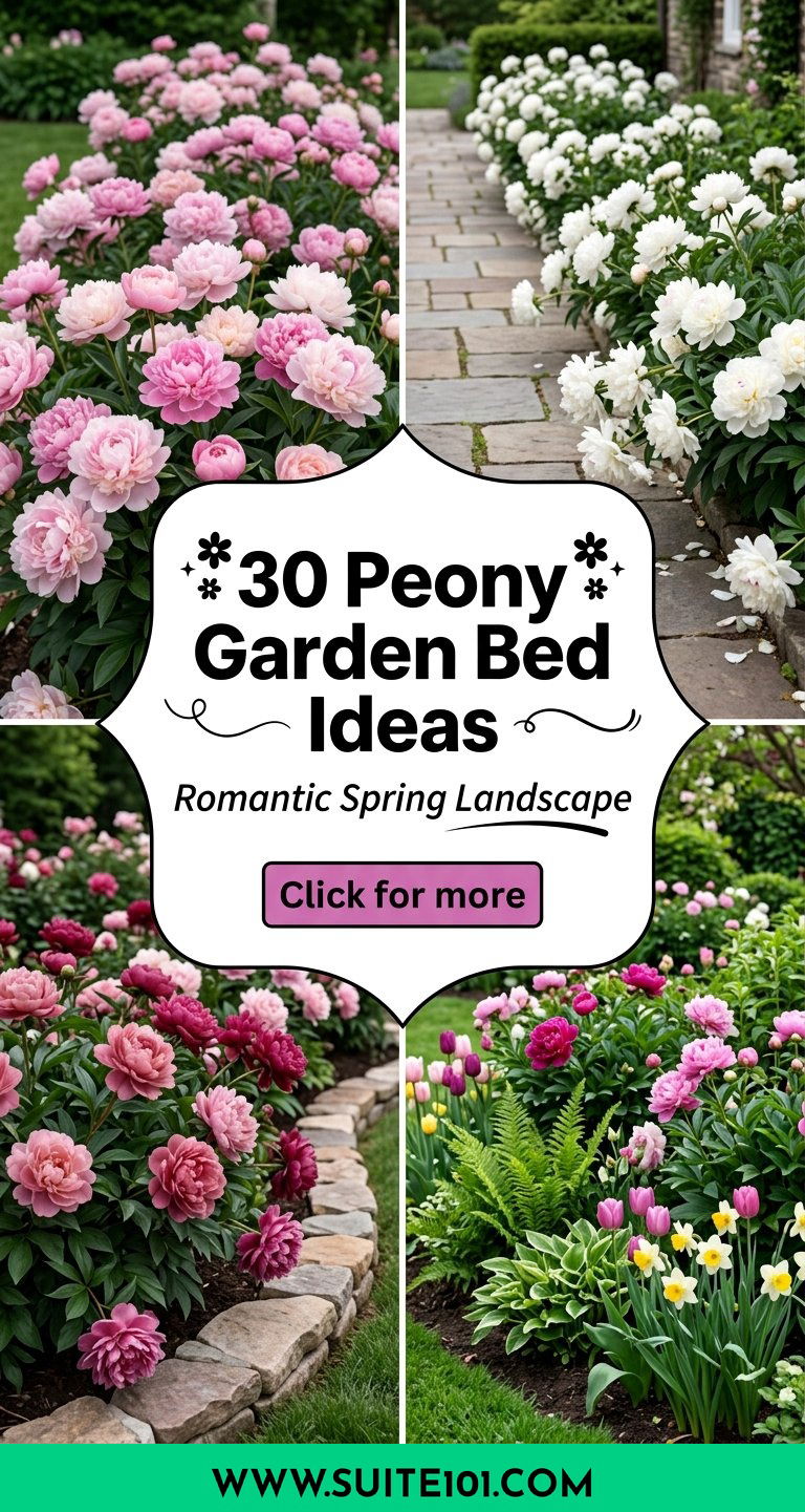 30 Peony Garden Bed Ideas for a Romantic Spring Landscape - 30 Peony Garden Bed Ideas for a Romantic Spring Landscape