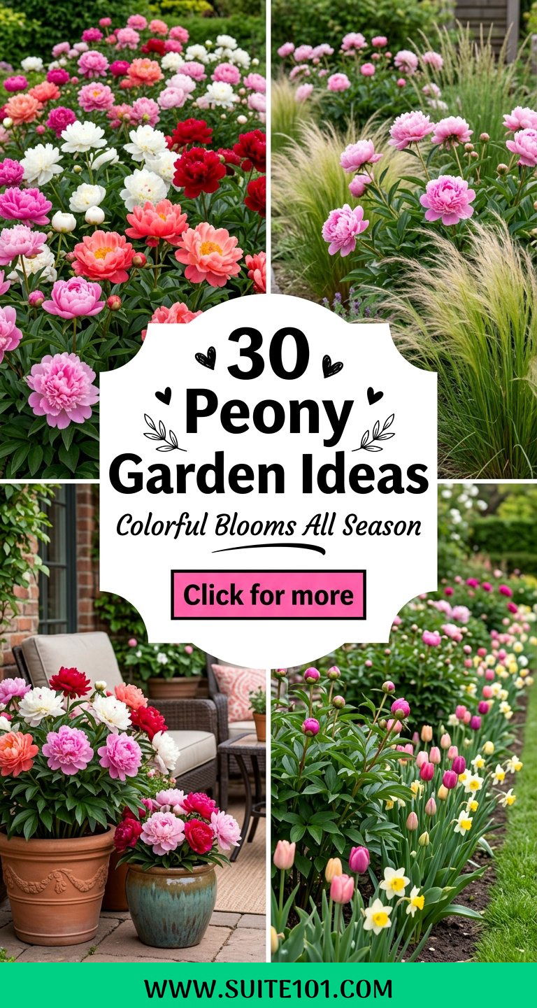30 Peony Garden Ideas for Colorful Blooms All Season Long - 30 Peony Garden Ideas for Colorful Blooms All Season Long