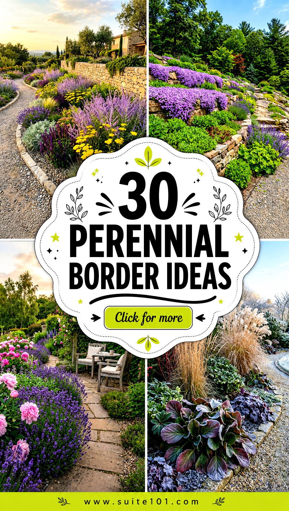 30 Perennial Border Ideas for Lush Color All Season Long - 30 Perennial Border Ideas for Lush Color All Season Long