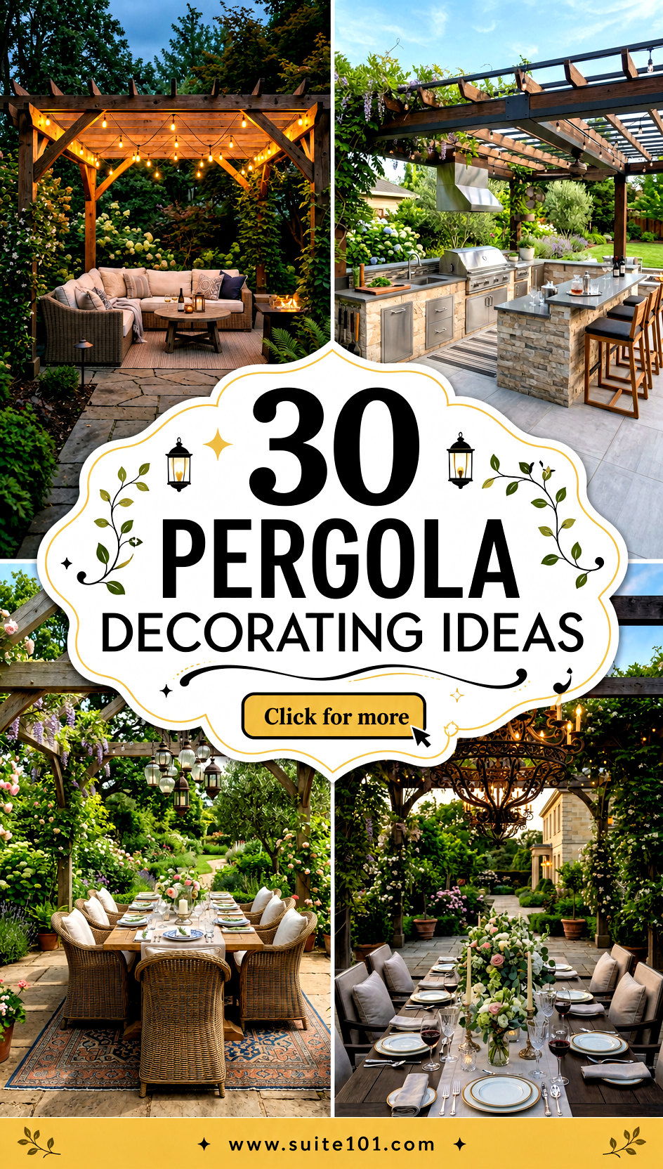 30 Pergola Decorating Ideas to Turn Your Patio Into Style - 30 Pergola Decorating Ideas to Turn Your Patio Into Style