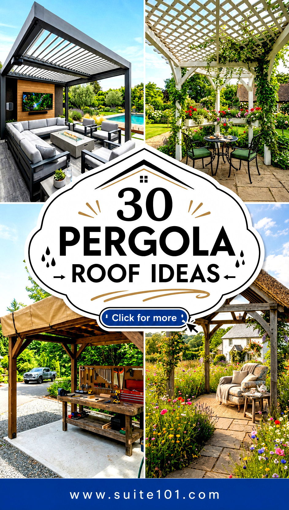 30 Pergola Roof Ideas for Shade Style and Weather Protection - 30 Pergola Roof Ideas for Shade, Style, and Weather Protection