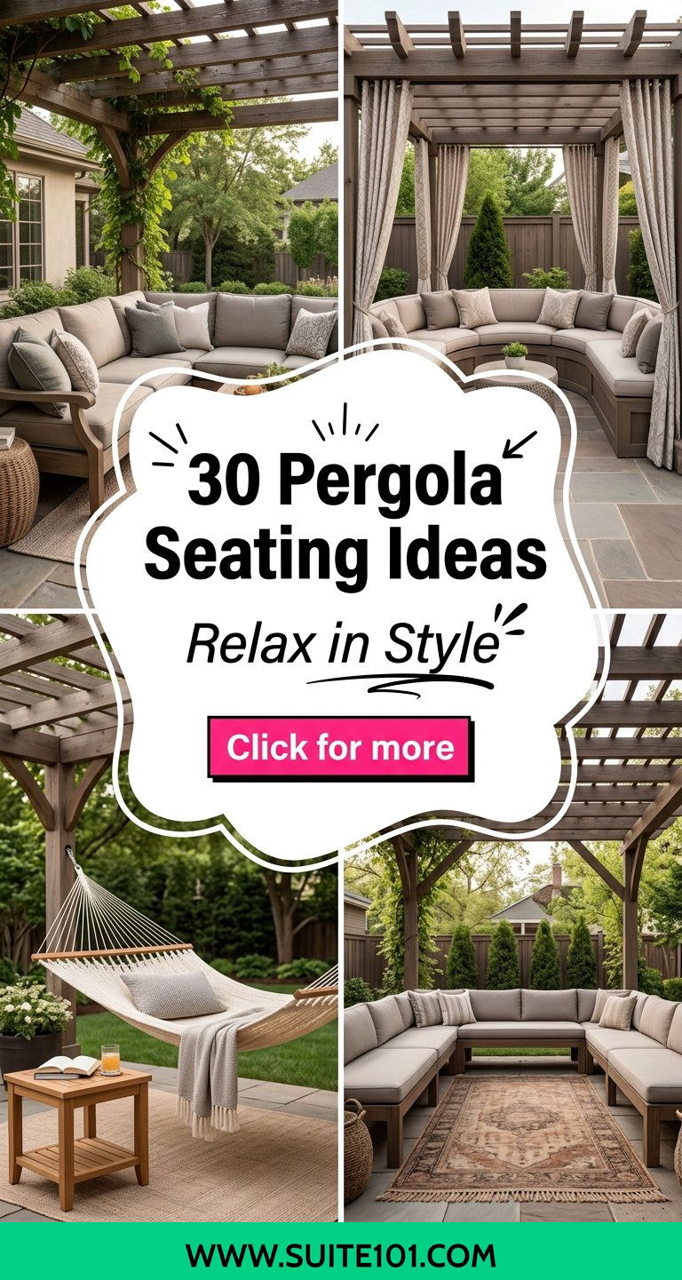 30 Pergola Seating Ideas for Comfortable Stylish Relaxation - 30 Pergola Seating Ideas for Comfortable, Stylish Relaxation