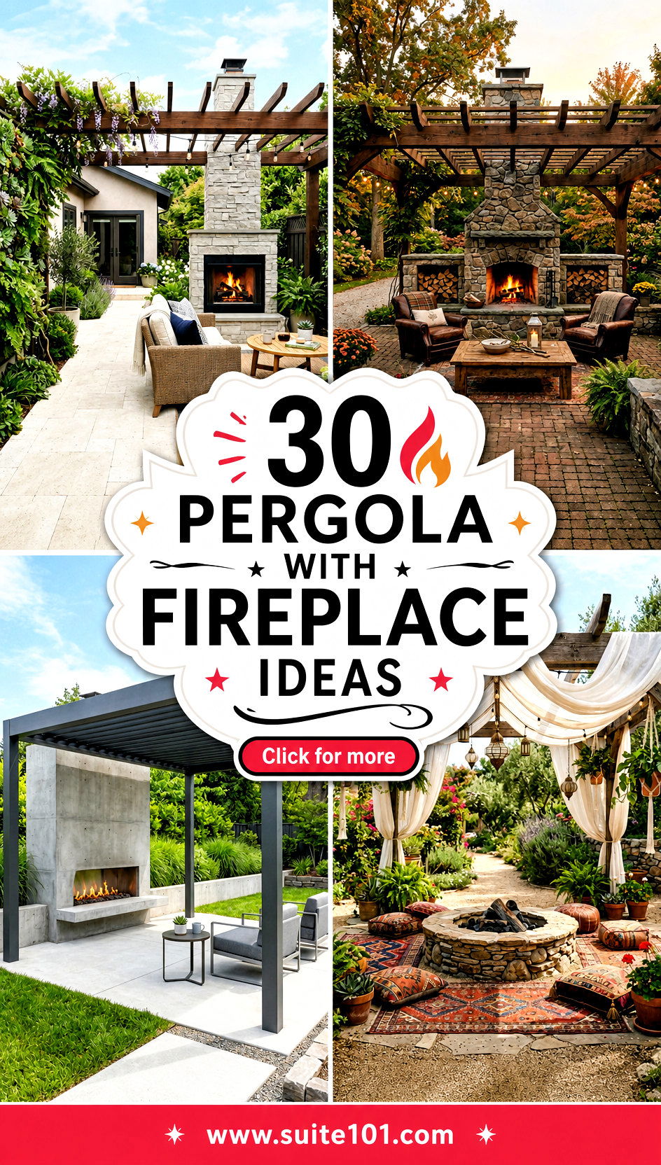 30 Pergola With Fireplace Ideas for Warm Outdoor Gatherings - 30 Pergola With Fireplace Ideas for Warm Outdoor Gatherings