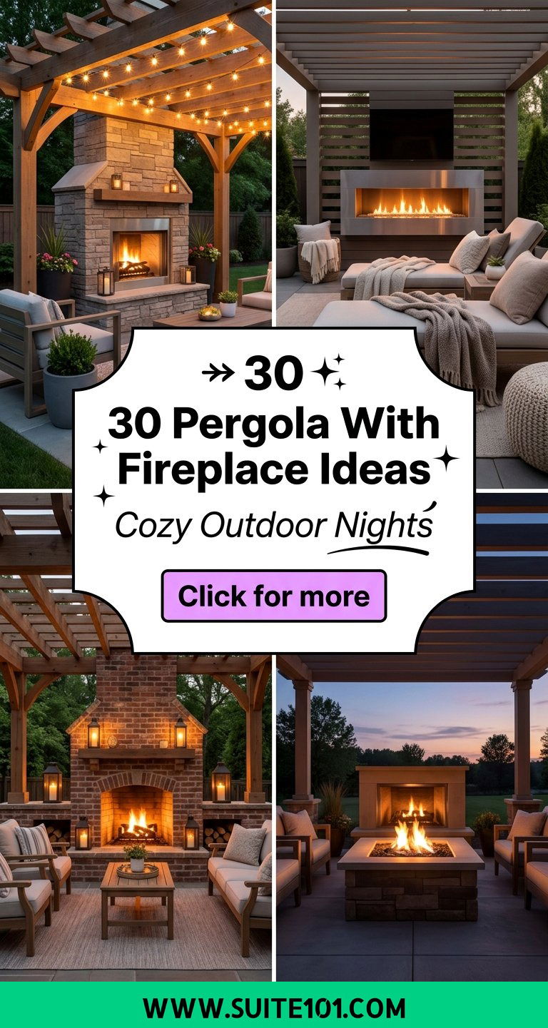 30 Pergola With Fireplace Ideas for Warm Outdoor Gatherings - 30 Pergola With Fireplace Ideas for Warm Outdoor Gatherings