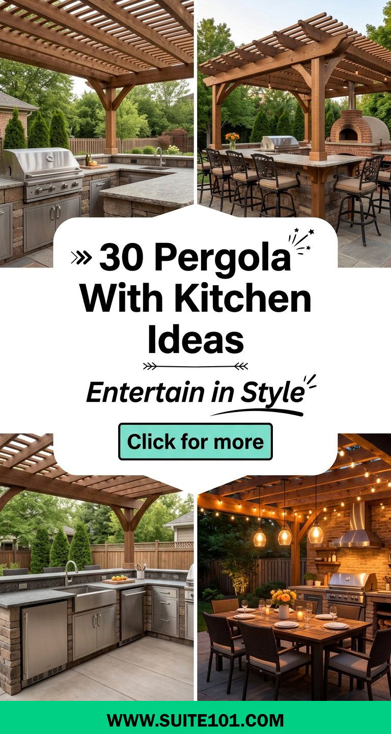 30 Pergola With Kitchen Ideas for Outdoor Entertaining Style - 30 Pergola With Kitchen Ideas for Outdoor Entertaining Style