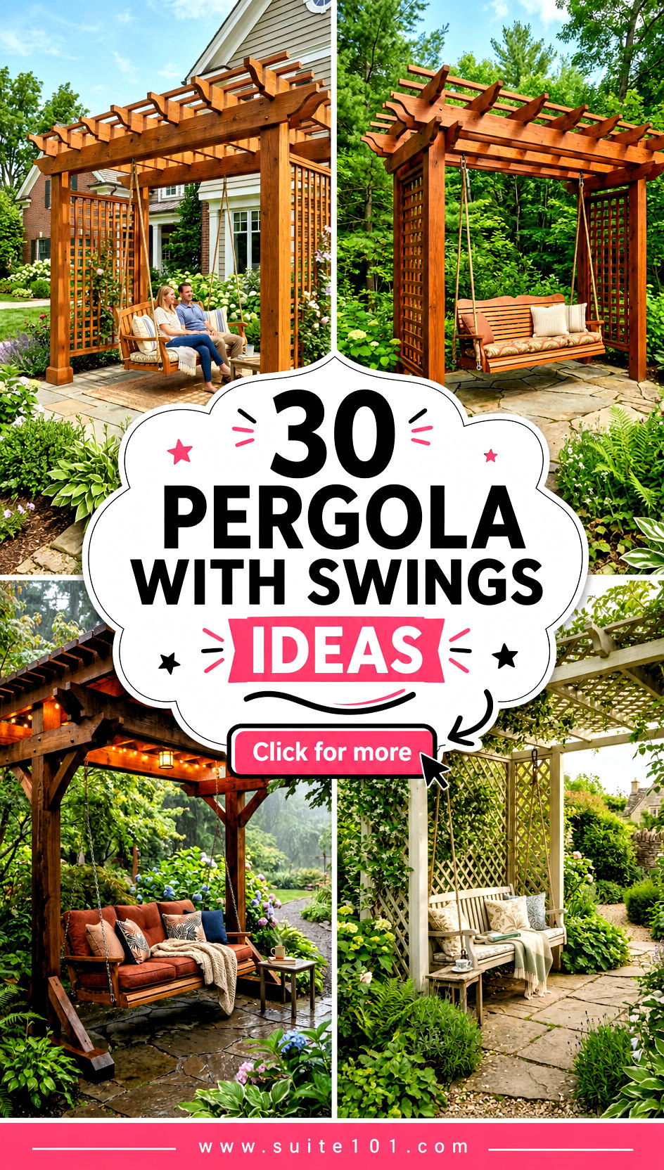 30 Pergola With Swings Ideas for Relaxing Backyard Moments - 30 Pergola With Swings Ideas for Relaxing Backyard Moments