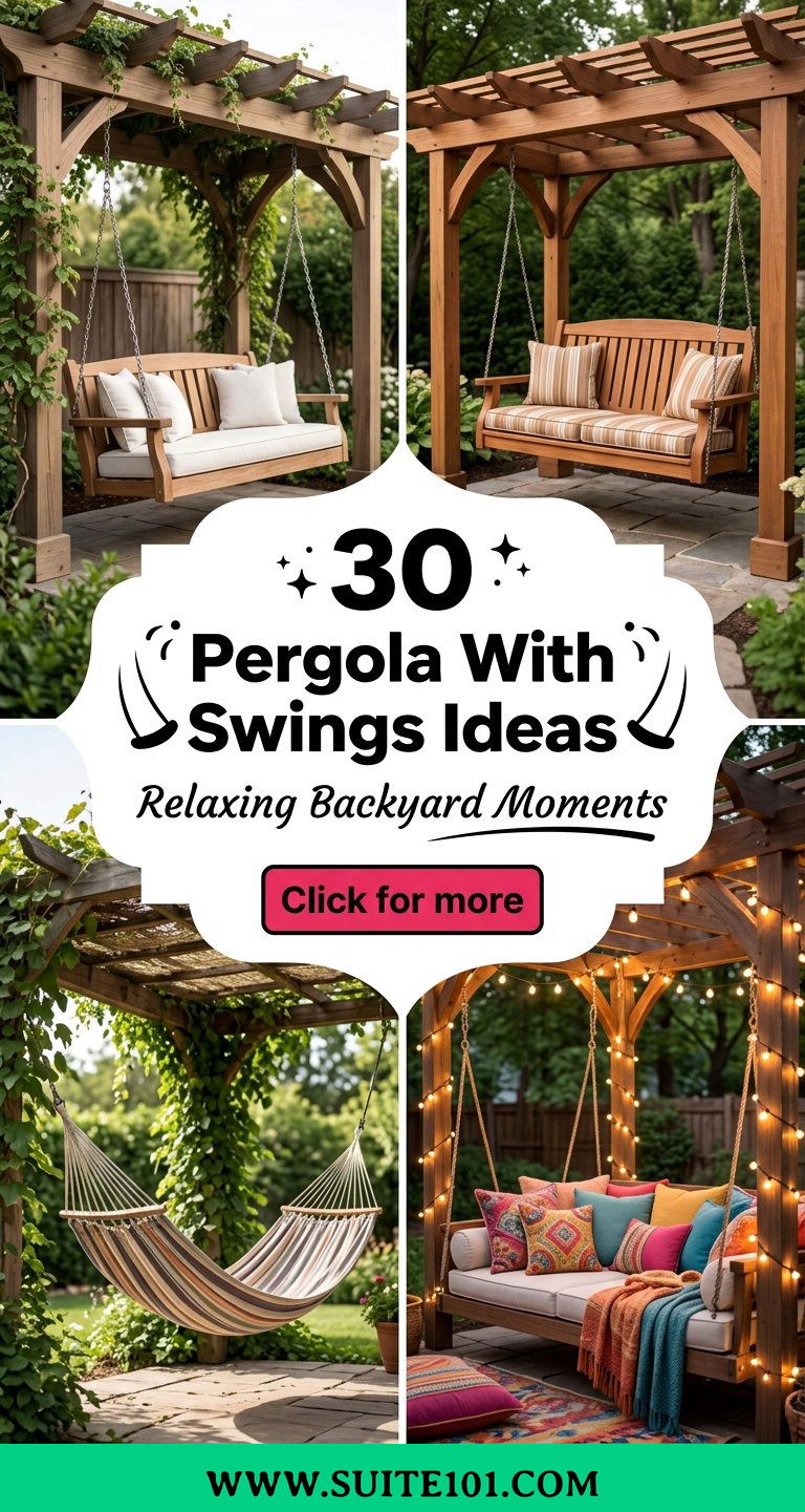 30 Pergola With Swings Ideas for Relaxing Backyard Moments - 30 Pergola With Swings Ideas for Relaxing Backyard Moments