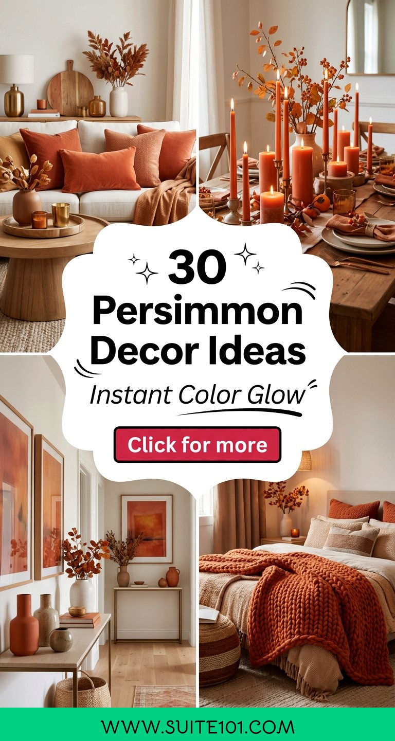 30 Persimmon Decor Ideas to Brighten Every Room Instantly - 30 Persimmon Decor Ideas to Brighten Every Room Instantly