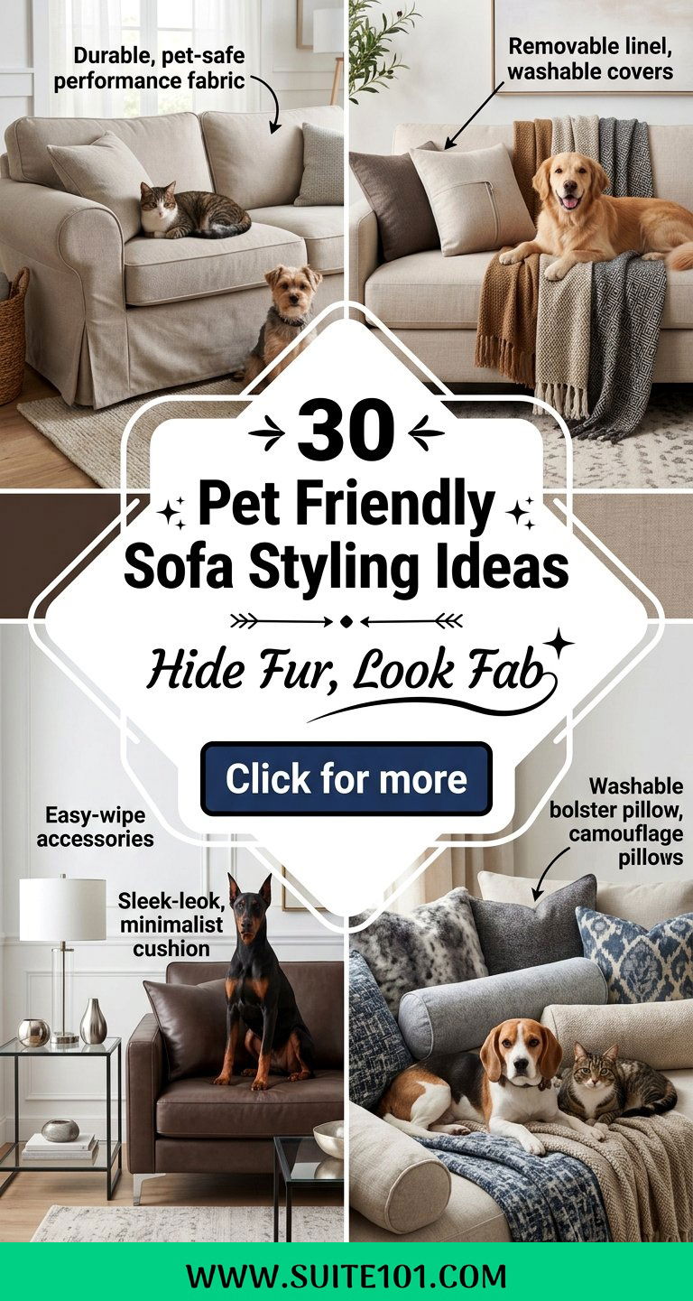 30 Pet Friendly Sofa Styling Ideas That Hide Fur Beautifully - 30 Pet Friendly Sofa Styling Ideas That Hide Fur Beautifully