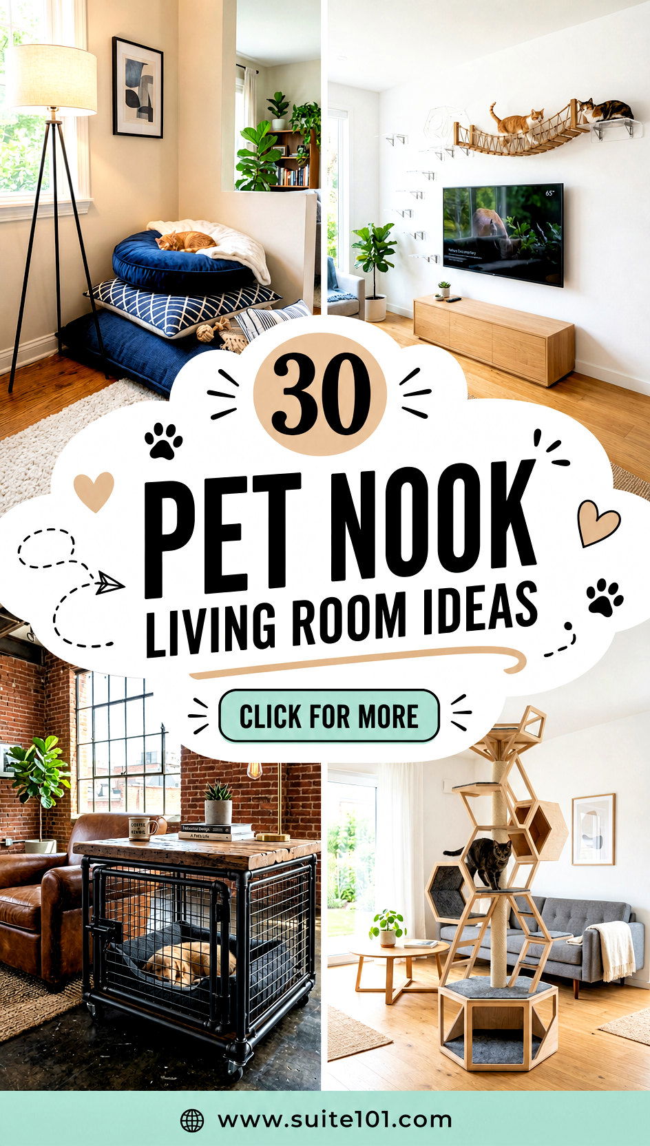 30 Pet Nook Living Room Ideas for a Stylish Calm Home Today - 30 Pet Nook Living Room Ideas for a Stylish, Calm Home Today