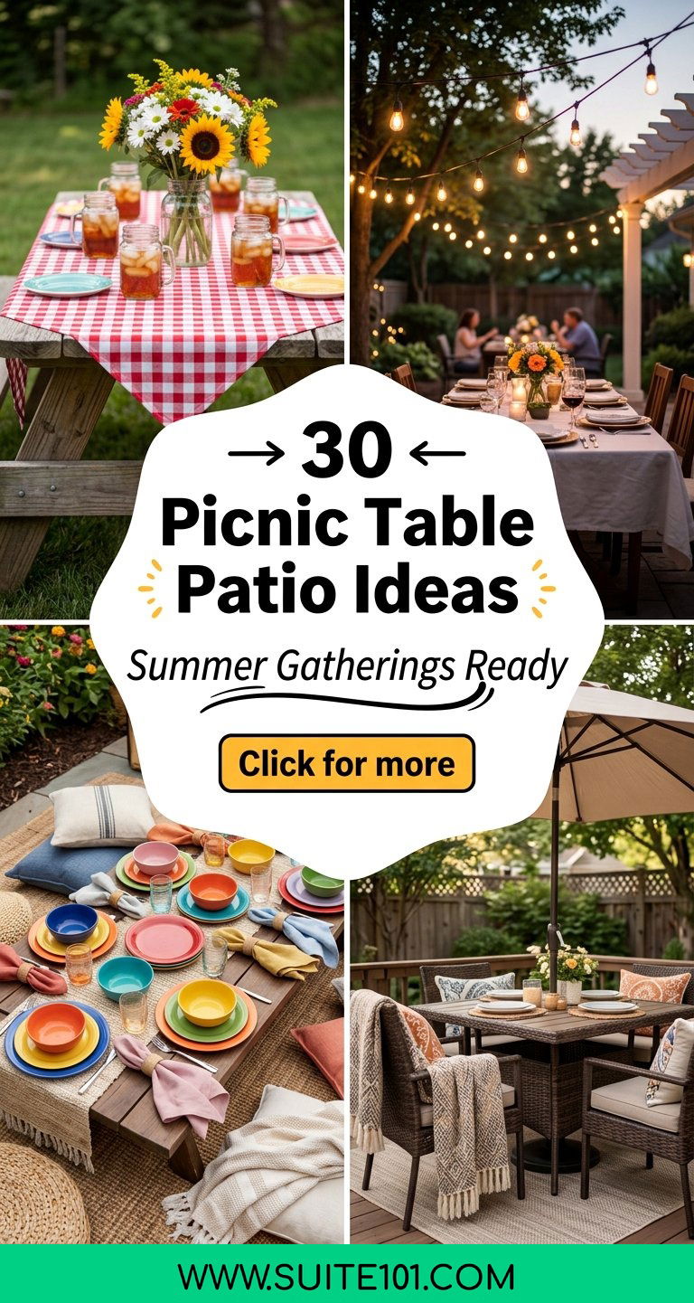 30 Picnic Table Patio Ideas for Summer Gatherings in Style - 30 Picnic Table Patio Ideas for Summer Gatherings in Style