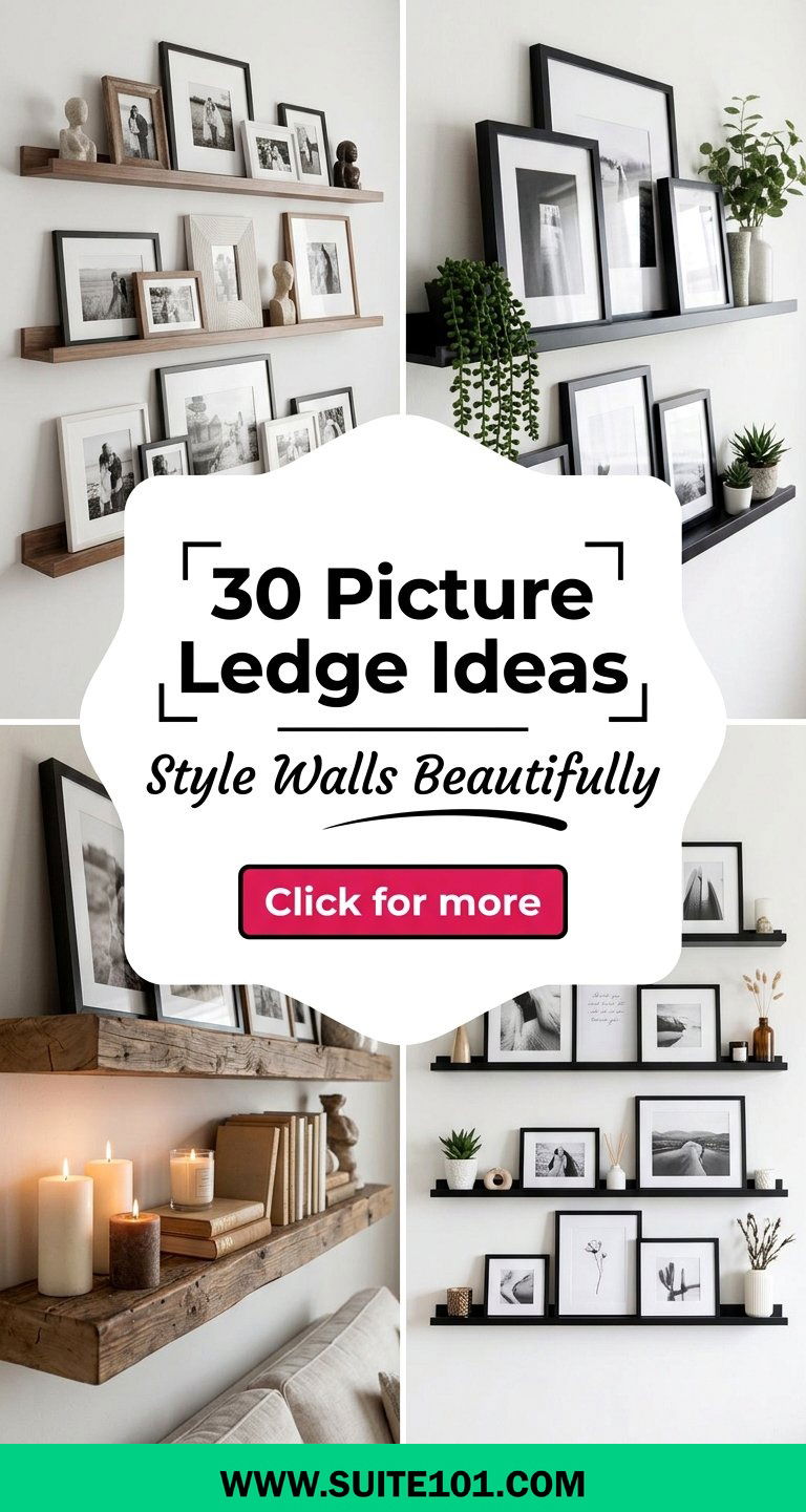 30 Picture Ledge Ideas to Style Your Walls Beautifully Today - 30 Picture Ledge Ideas to Style Your Walls Beautifully Today