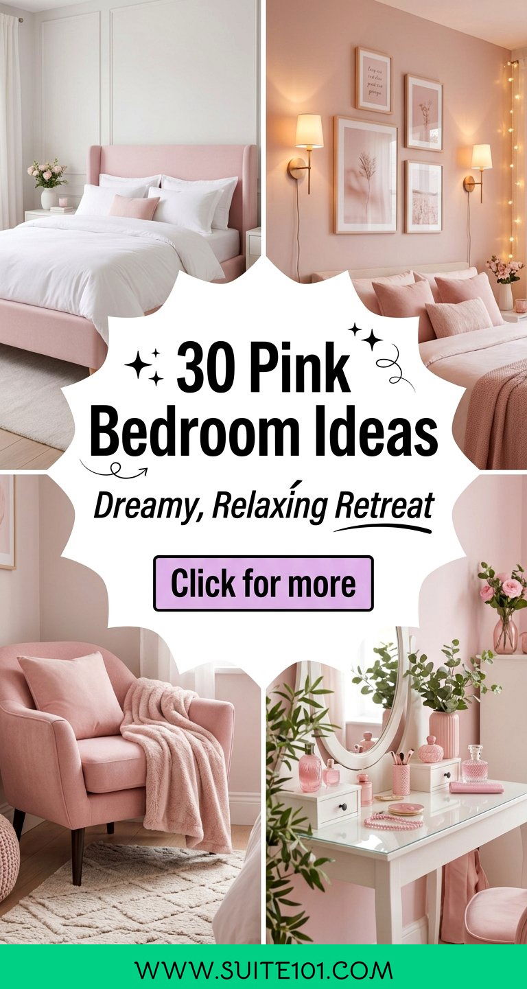 30 Pink Bedroom Ideas for a Dreamy Relaxing Retreat at Home - 30 Pink Bedroom Ideas for a Dreamy, Relaxing Retreat at Home