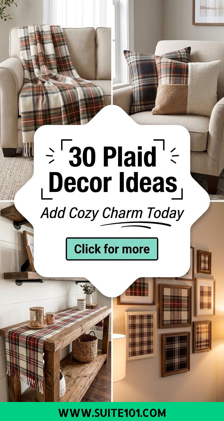30 Plaid Decor Ideas to Add Cozy Charm to Any Room Today - 30 Plaid Decor Ideas to Add Cozy Charm to Any Room Today
