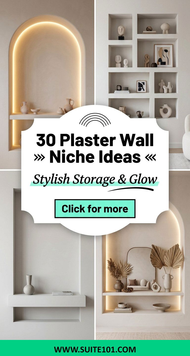 30 Plaster Wall Niche Ideas for Stylish Storage and Glow - 30 Plaster Wall Niche Ideas for Stylish Storage and Glow