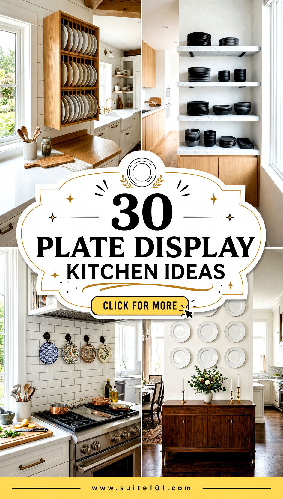 30 Plate Display Kitchen Ideas for an Organized Kitchen Upgrade - 30 Plate Display Kitchen Ideas for an Organized Kitchen Upgrade
