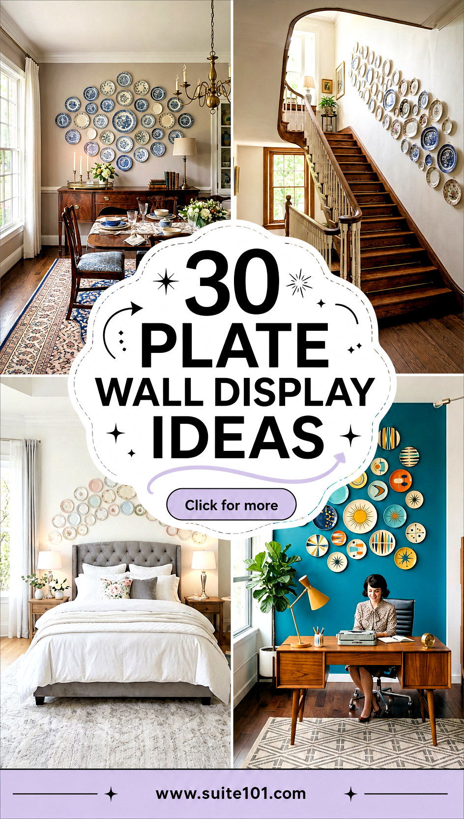 30 Plate Wall Display Ideas to Turn Your Dining Wall Into Art - 30 Plate Wall Display Ideas to Turn Your Dining Wall Into Art