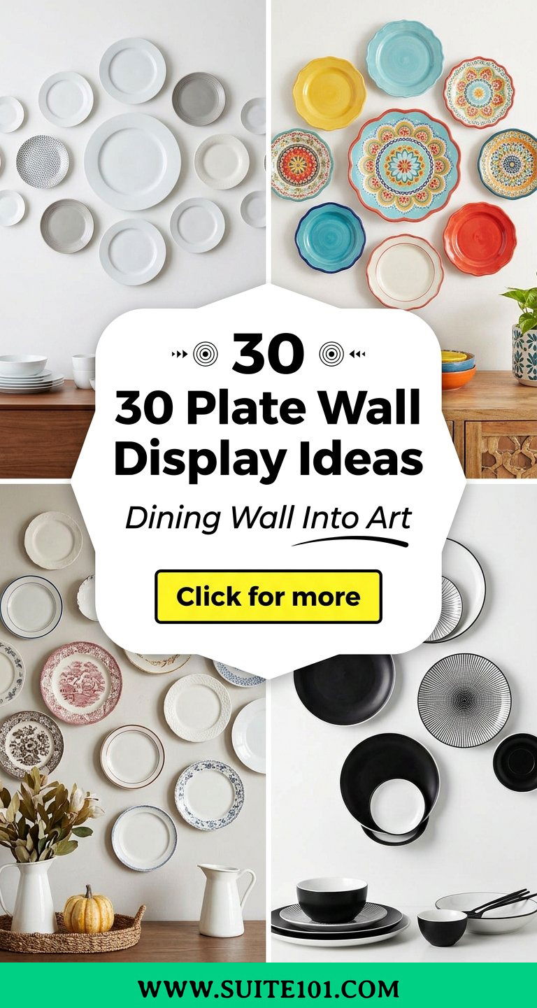 30 Plate Wall Display Ideas to Turn Your Dining Wall Into Art - 30 Plate Wall Display Ideas to Turn Your Dining Wall Into Art