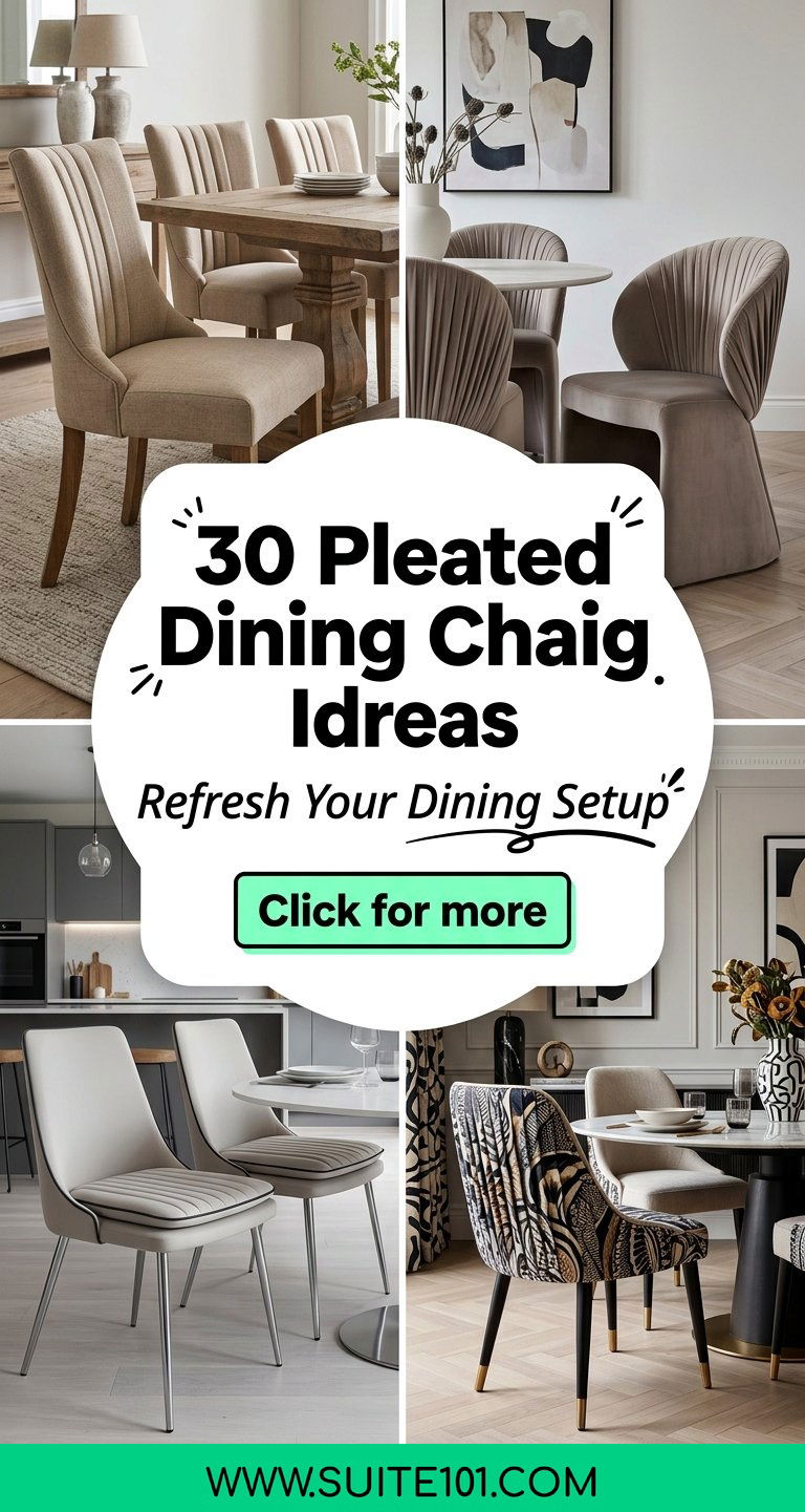 30 Pleated Dining Chair Ideas to Refresh Your Dining Setup - 30 Pleated Dining Chair Ideas to Refresh Your Dining Setup
