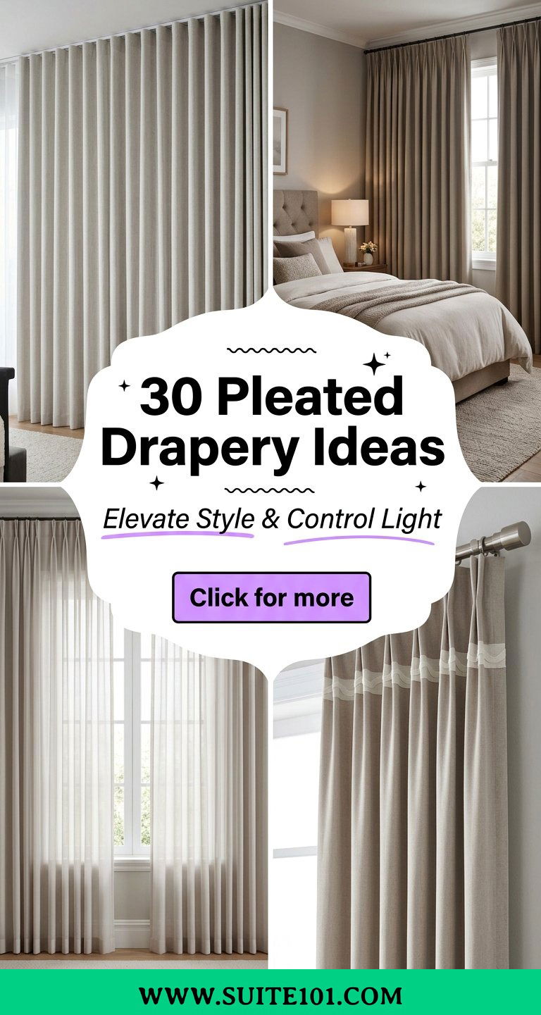 30 Pleated Drapery Ideas to Elevate Style and Control Light - 30 Pleated Drapery Ideas to Elevate Style and Control Light